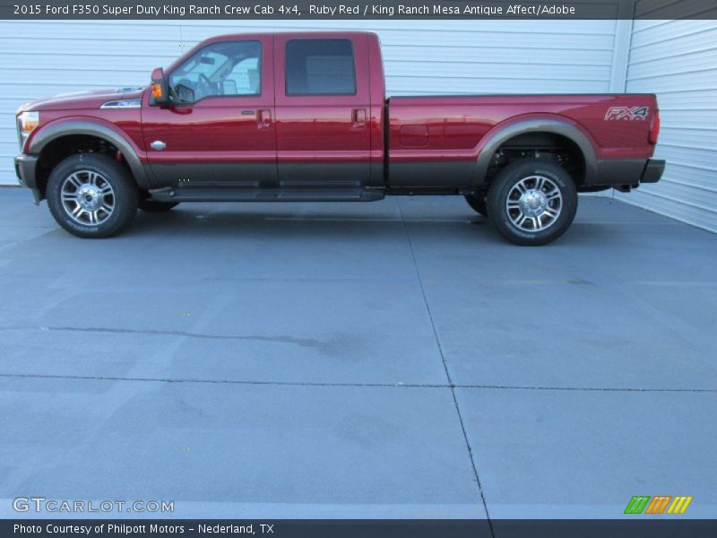 Ruby Red / King Ranch Mesa Antique Affect/Adobe 2015 Ford F350 Super Duty King Ranch Crew Cab 4x4