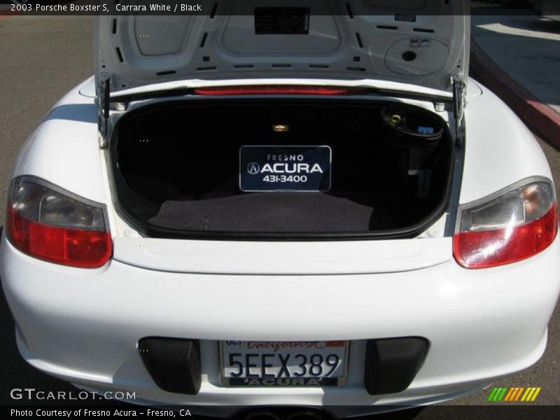 Carrara White / Black 2003 Porsche Boxster S