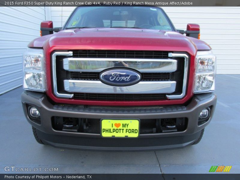 Ruby Red / King Ranch Mesa Antique Affect/Adobe 2015 Ford F350 Super Duty King Ranch Crew Cab 4x4
