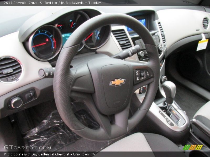 Red Hot / Jet Black/Medium Titanium 2014 Chevrolet Cruze LS