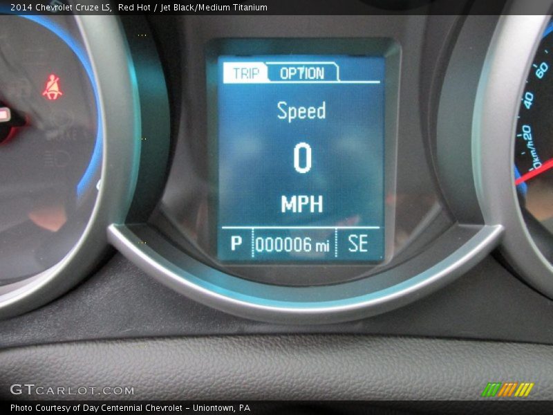 Red Hot / Jet Black/Medium Titanium 2014 Chevrolet Cruze LS