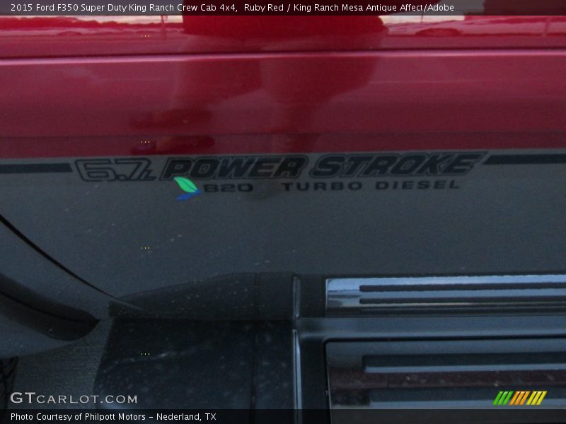 Ruby Red / King Ranch Mesa Antique Affect/Adobe 2015 Ford F350 Super Duty King Ranch Crew Cab 4x4