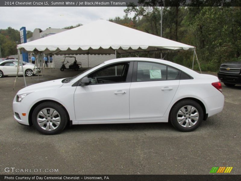Summit White / Jet Black/Medium Titanium 2014 Chevrolet Cruze LS
