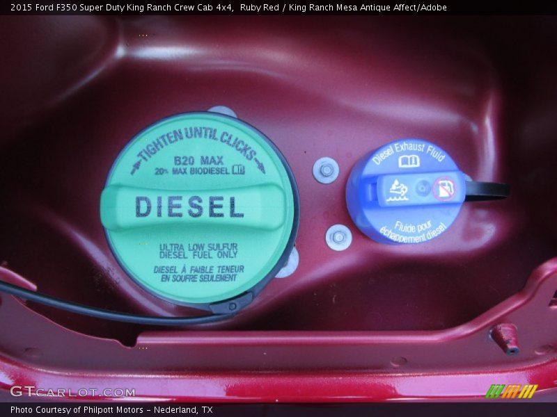 Ruby Red / King Ranch Mesa Antique Affect/Adobe 2015 Ford F350 Super Duty King Ranch Crew Cab 4x4