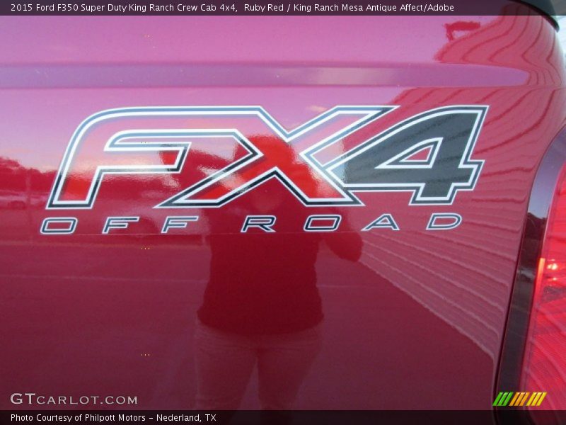 Ruby Red / King Ranch Mesa Antique Affect/Adobe 2015 Ford F350 Super Duty King Ranch Crew Cab 4x4