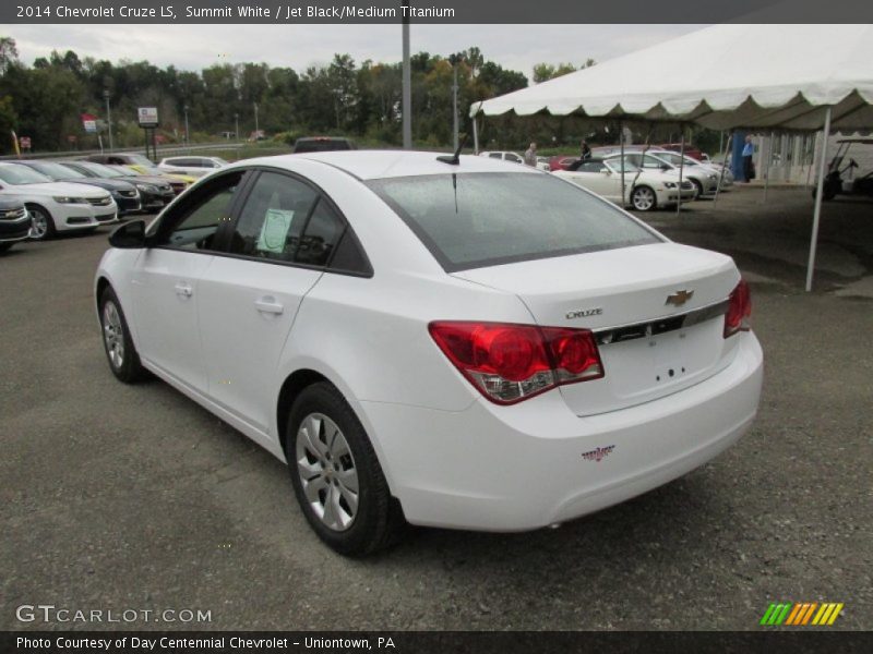 Summit White / Jet Black/Medium Titanium 2014 Chevrolet Cruze LS