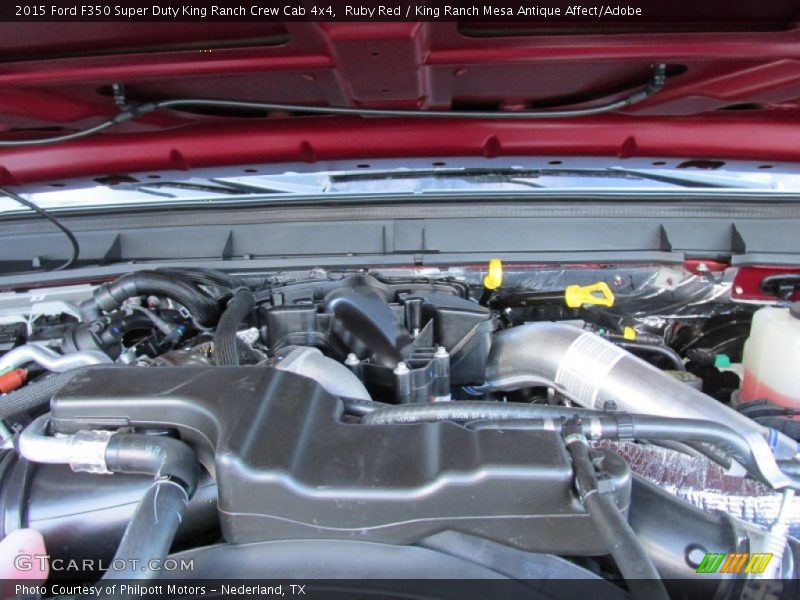 Ruby Red / King Ranch Mesa Antique Affect/Adobe 2015 Ford F350 Super Duty King Ranch Crew Cab 4x4