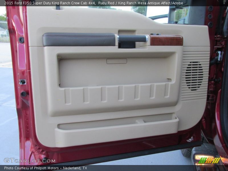Ruby Red / King Ranch Mesa Antique Affect/Adobe 2015 Ford F350 Super Duty King Ranch Crew Cab 4x4