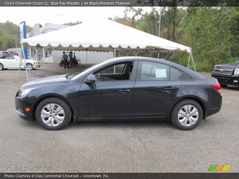 Blue Ray Metallic / Jet Black/Medium Titanium 2014 Chevrolet Cruze LS