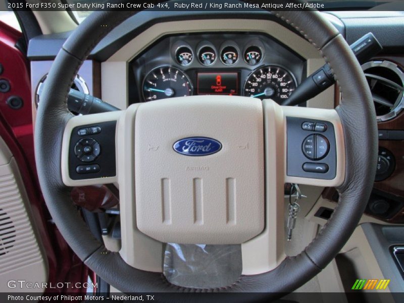 Ruby Red / King Ranch Mesa Antique Affect/Adobe 2015 Ford F350 Super Duty King Ranch Crew Cab 4x4
