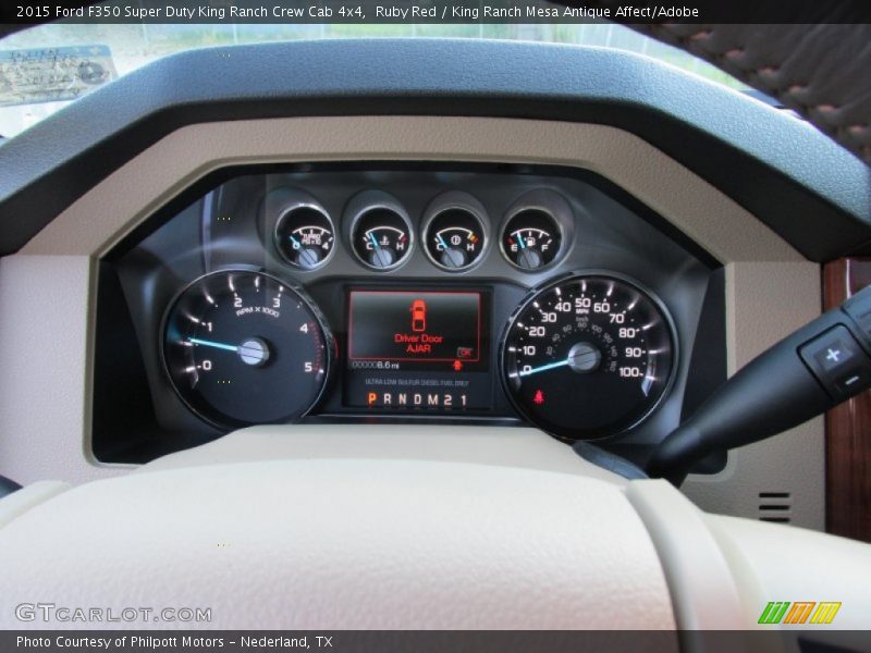 Ruby Red / King Ranch Mesa Antique Affect/Adobe 2015 Ford F350 Super Duty King Ranch Crew Cab 4x4
