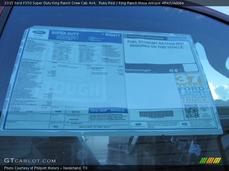 Ruby Red / King Ranch Mesa Antique Affect/Adobe 2015 Ford F350 Super Duty King Ranch Crew Cab 4x4