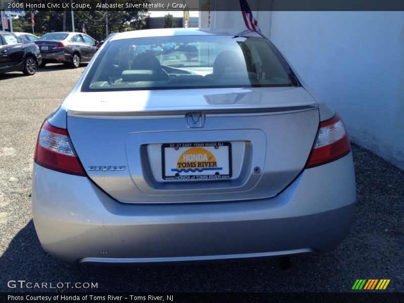 Alabaster Silver Metallic / Gray 2006 Honda Civic LX Coupe