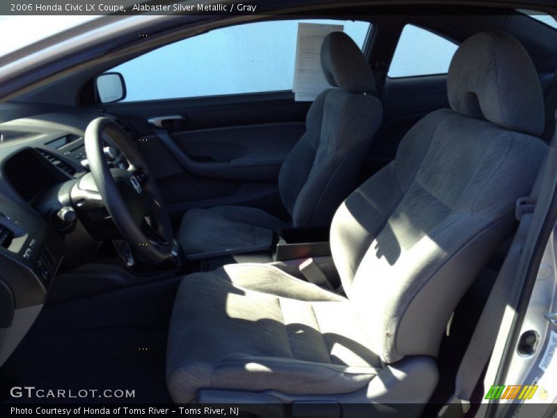 Alabaster Silver Metallic / Gray 2006 Honda Civic LX Coupe
