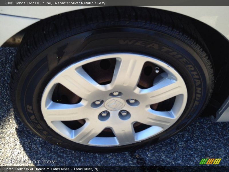 Alabaster Silver Metallic / Gray 2006 Honda Civic LX Coupe