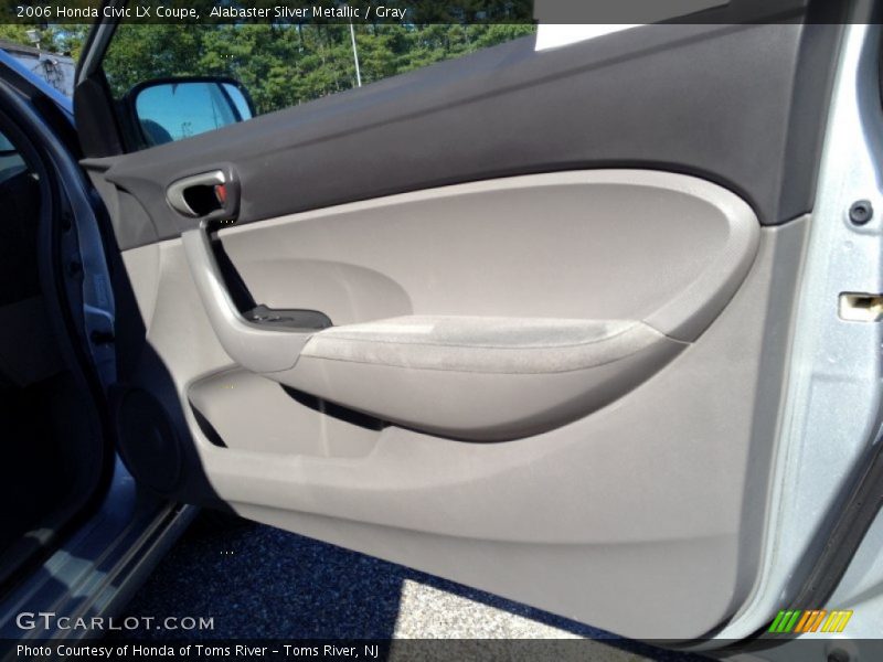 Alabaster Silver Metallic / Gray 2006 Honda Civic LX Coupe
