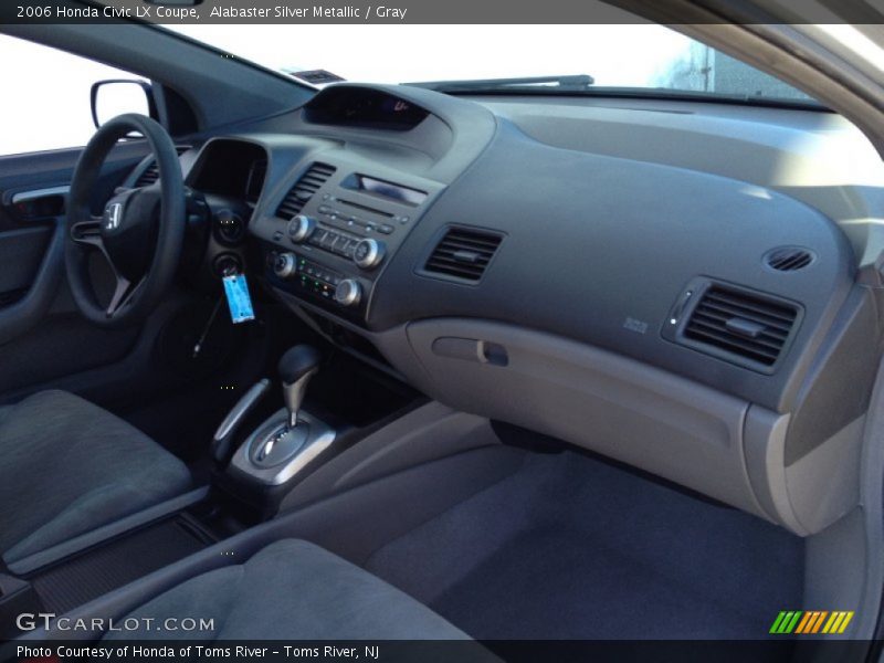 Alabaster Silver Metallic / Gray 2006 Honda Civic LX Coupe