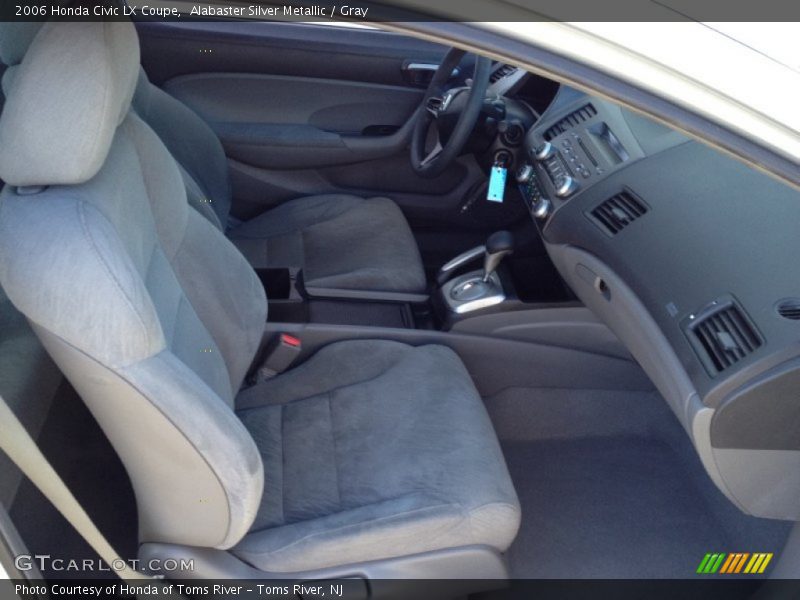 Alabaster Silver Metallic / Gray 2006 Honda Civic LX Coupe