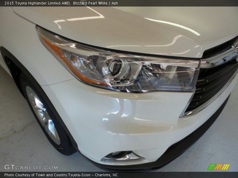 Blizzard Pearl White / Ash 2015 Toyota Highlander Limited AWD
