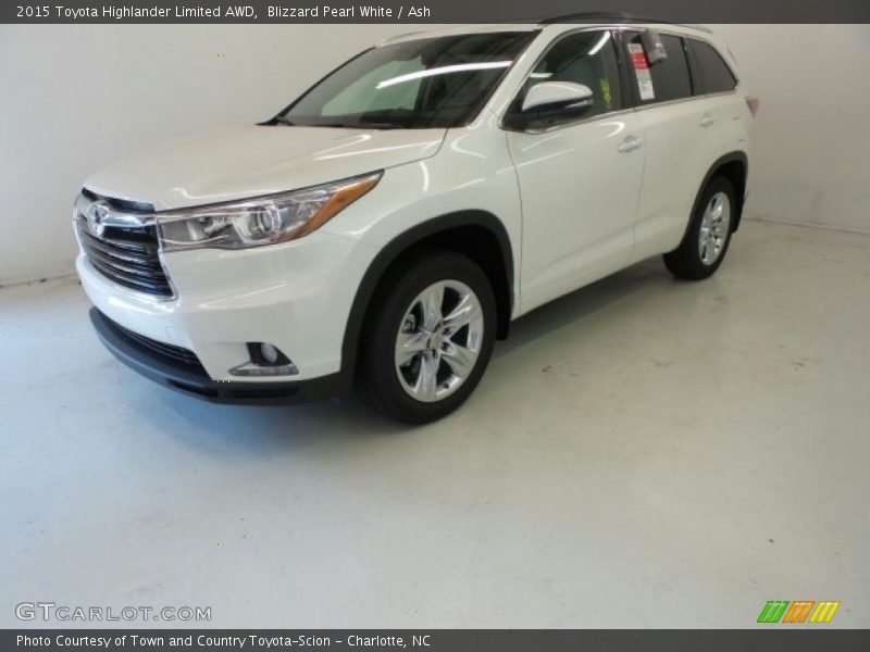 Blizzard Pearl White / Ash 2015 Toyota Highlander Limited AWD