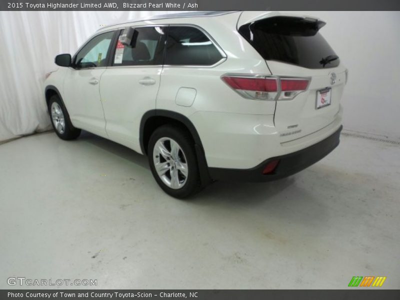 Blizzard Pearl White / Ash 2015 Toyota Highlander Limited AWD