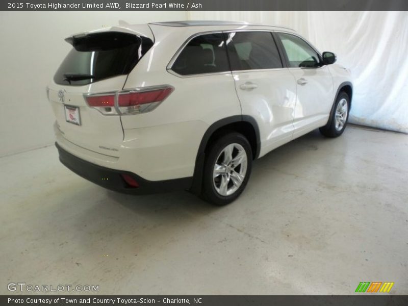 Blizzard Pearl White / Ash 2015 Toyota Highlander Limited AWD