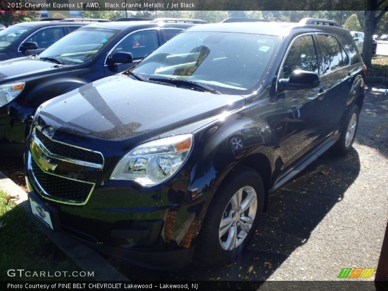 Black Granite Metallic / Jet Black 2015 Chevrolet Equinox LT AWD