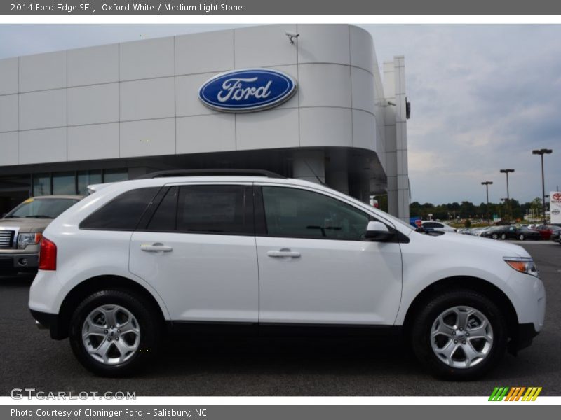 Oxford White / Medium Light Stone 2014 Ford Edge SEL