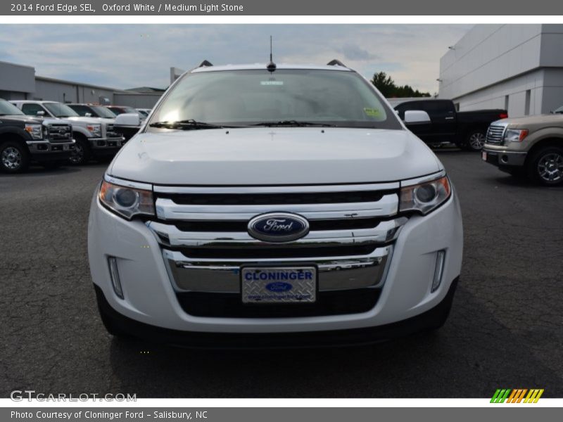 Oxford White / Medium Light Stone 2014 Ford Edge SEL