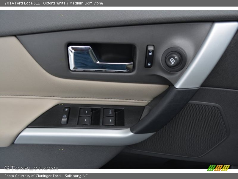 Oxford White / Medium Light Stone 2014 Ford Edge SEL