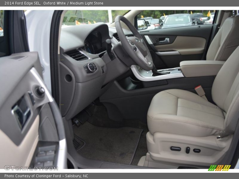 Oxford White / Medium Light Stone 2014 Ford Edge SEL