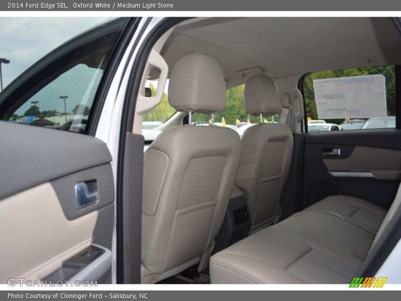 Oxford White / Medium Light Stone 2014 Ford Edge SEL