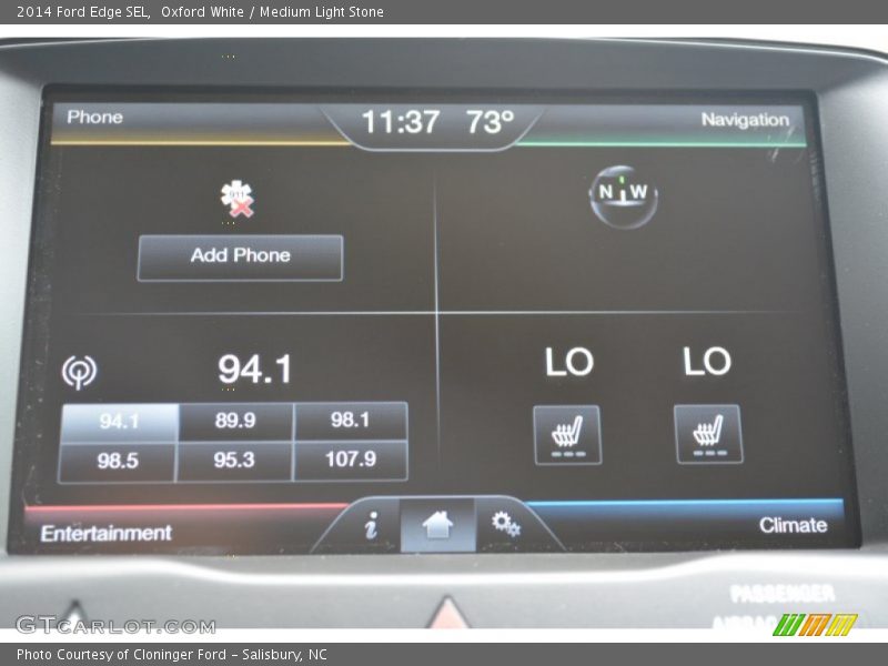 Oxford White / Medium Light Stone 2014 Ford Edge SEL