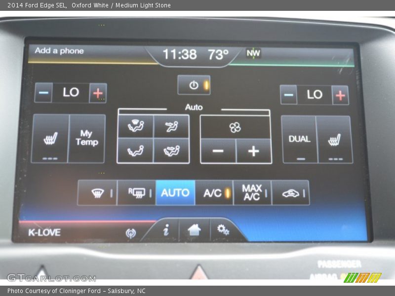 Oxford White / Medium Light Stone 2014 Ford Edge SEL