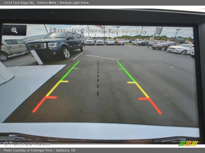Oxford White / Medium Light Stone 2014 Ford Edge SEL