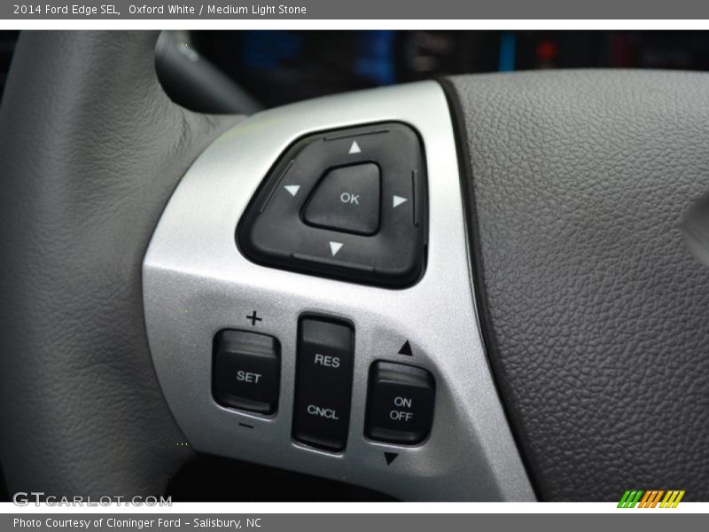 Oxford White / Medium Light Stone 2014 Ford Edge SEL