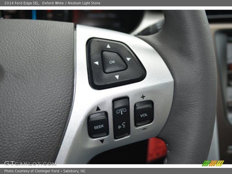 Oxford White / Medium Light Stone 2014 Ford Edge SEL