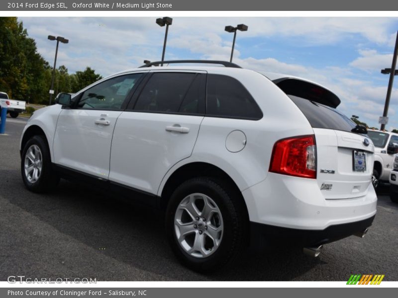 Oxford White / Medium Light Stone 2014 Ford Edge SEL