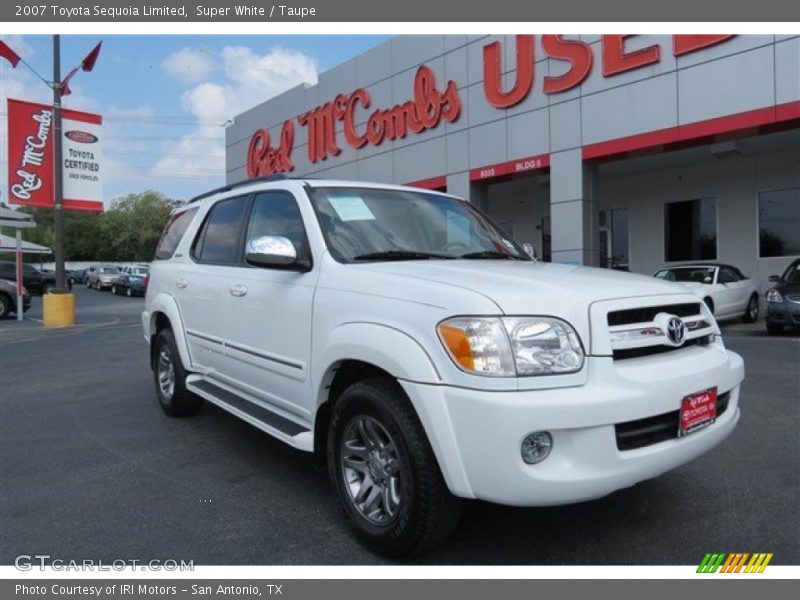 Super White / Taupe 2007 Toyota Sequoia Limited