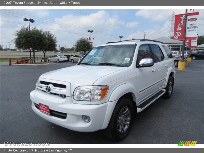 Super White / Taupe 2007 Toyota Sequoia Limited