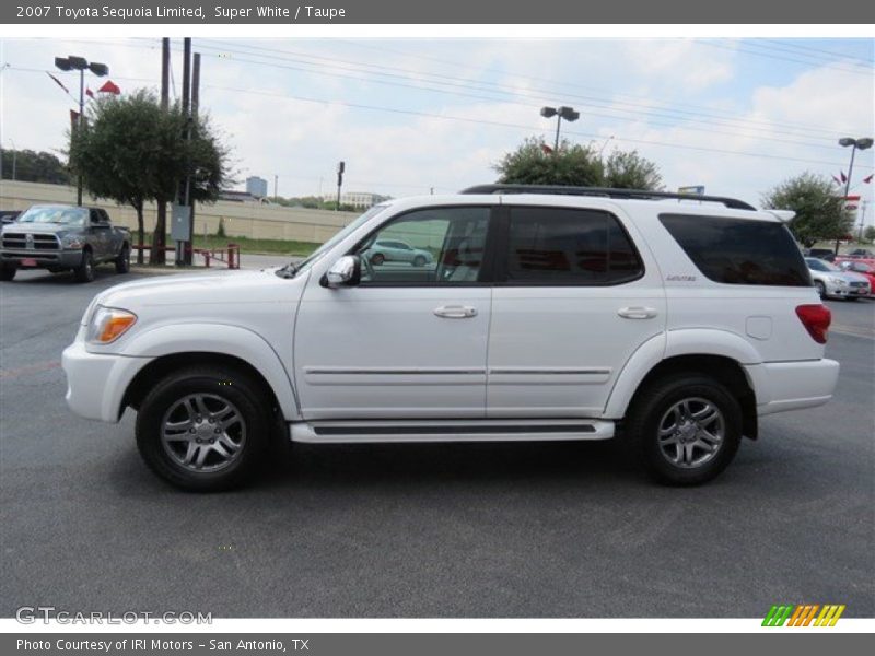 Super White / Taupe 2007 Toyota Sequoia Limited