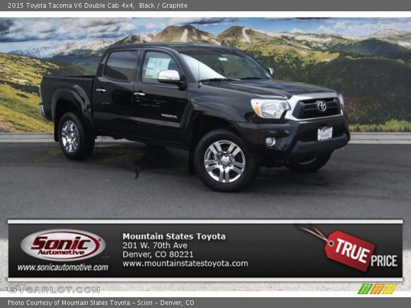 Black / Graphite 2015 Toyota Tacoma V6 Double Cab 4x4