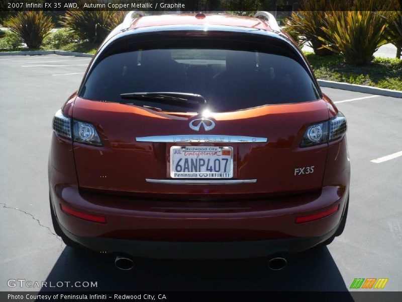 Autumn Copper Metallic / Graphite 2007 Infiniti FX 35 AWD