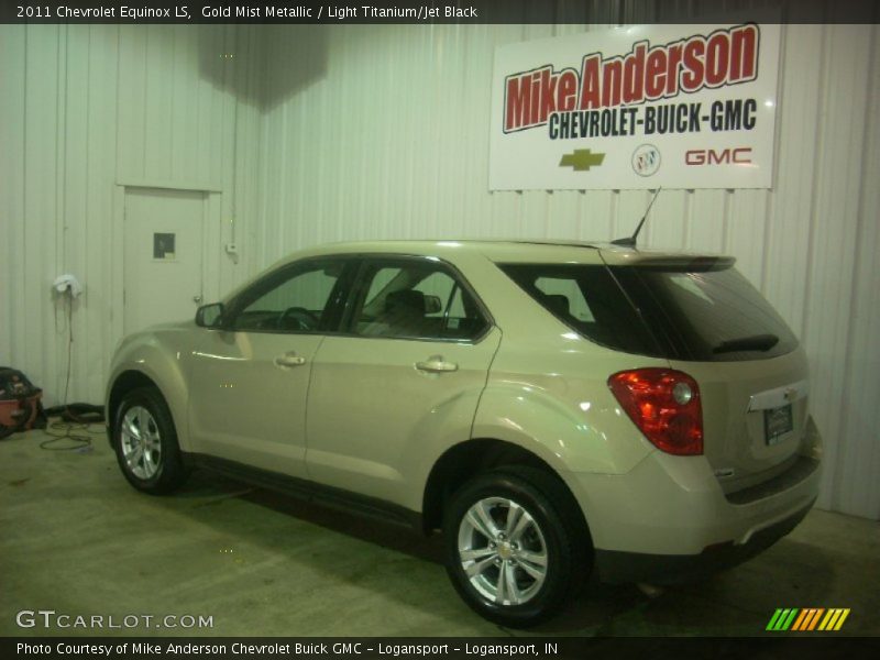Gold Mist Metallic / Light Titanium/Jet Black 2011 Chevrolet Equinox LS