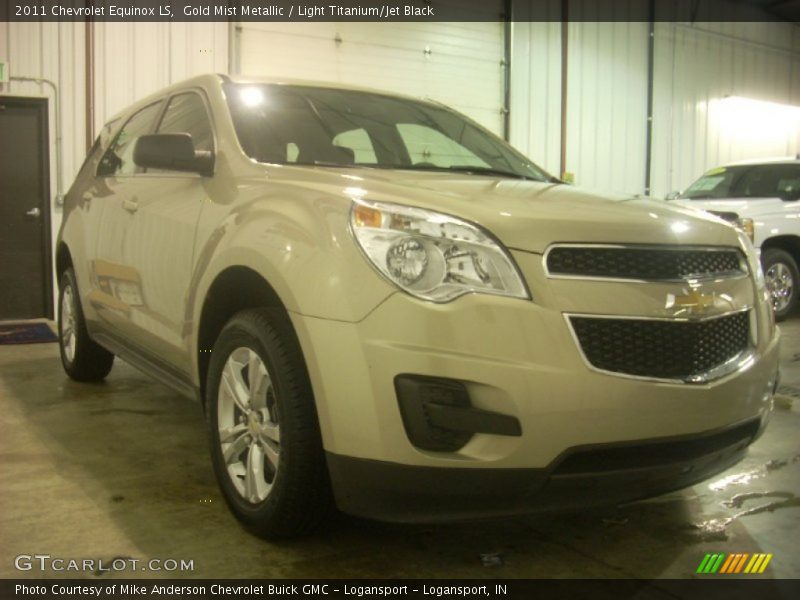 Gold Mist Metallic / Light Titanium/Jet Black 2011 Chevrolet Equinox LS