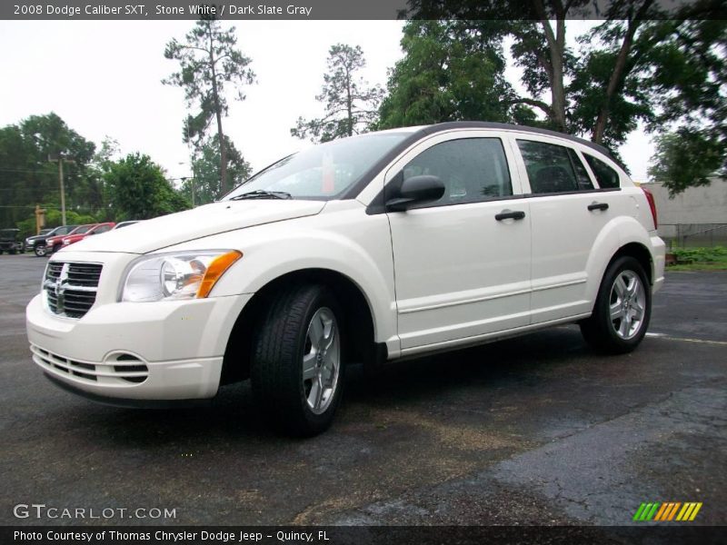 Stone White / Dark Slate Gray 2008 Dodge Caliber SXT