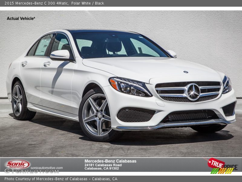 Polar White / Black 2015 Mercedes-Benz C 300 4Matic