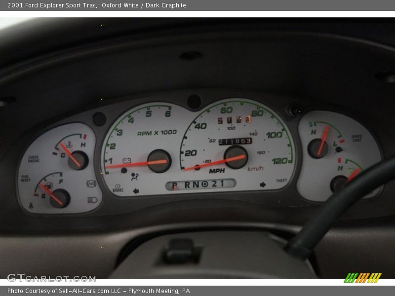 Oxford White / Dark Graphite 2001 Ford Explorer Sport Trac