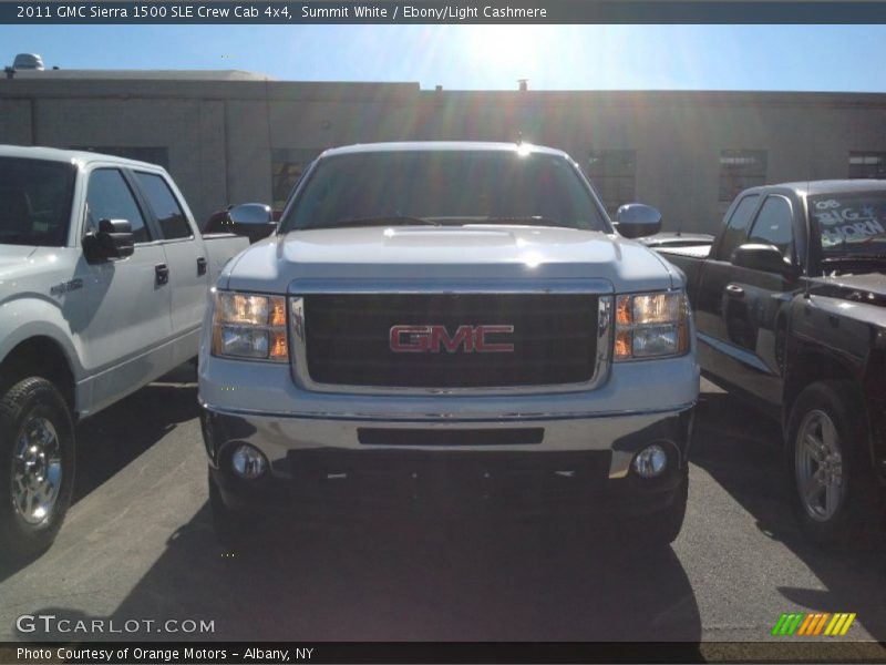 Summit White / Ebony/Light Cashmere 2011 GMC Sierra 1500 SLE Crew Cab 4x4