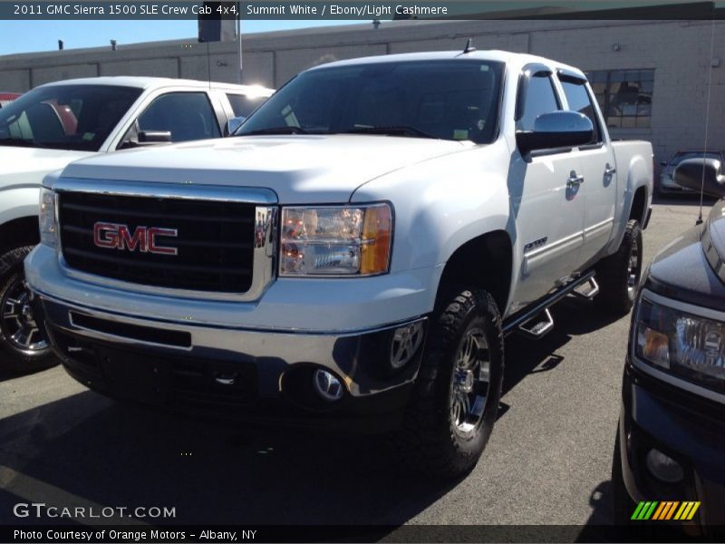Summit White / Ebony/Light Cashmere 2011 GMC Sierra 1500 SLE Crew Cab 4x4
